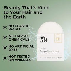 Jack59 travel-size shampoo bar is portable and mess-free for on-the-go care.
