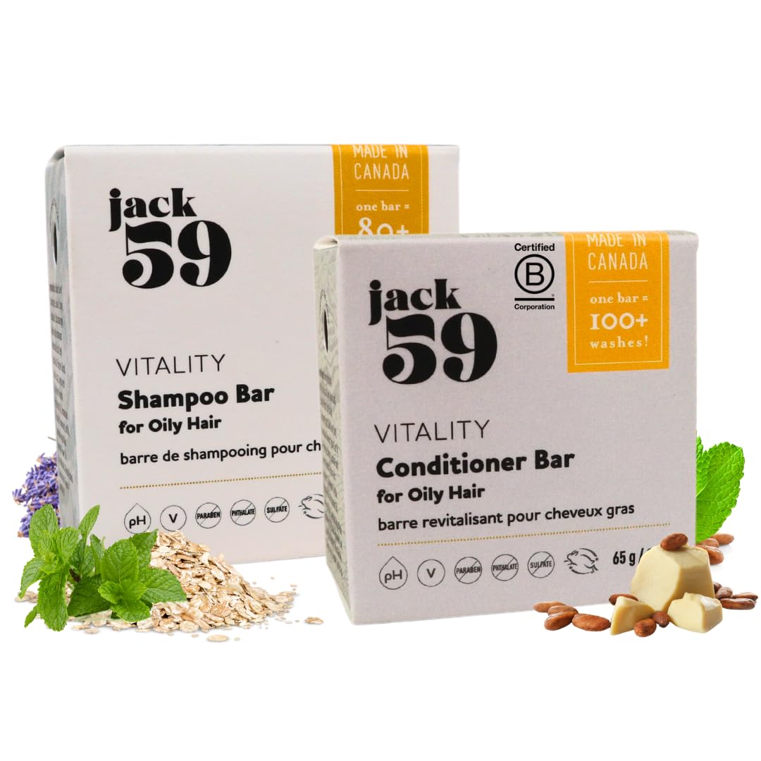 Jack59 Vitality bar shampoo for oily hair delivering a refreshing, lightweight cleanse