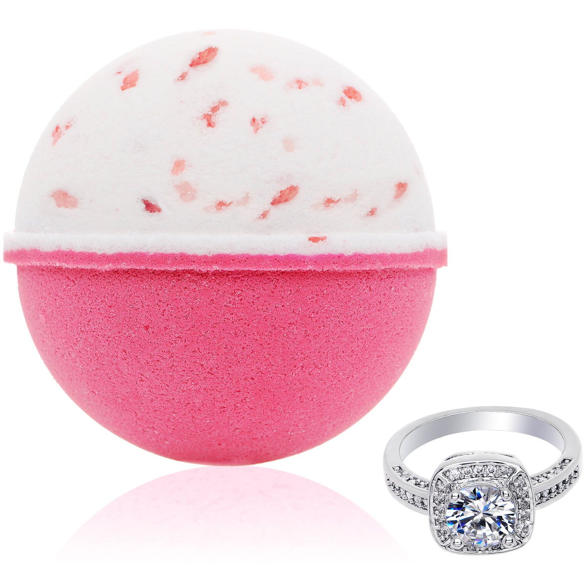 Jackpot Candles pink Himalayan sea salt bath bomb, 10 oz, for a luxurious soak.