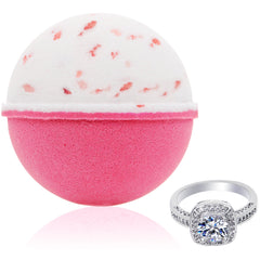 Jackpot Candles pink Himalayan sea salt bath bomb, 10 oz, for a luxurious soak.