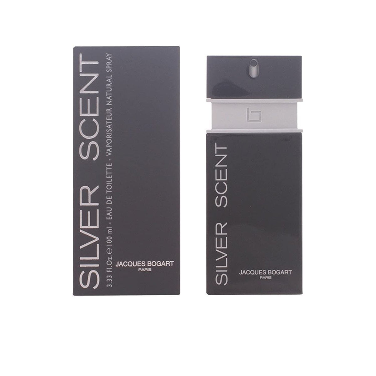 Jacques Bogart Silver Scent bottle front, premium masculine fragrance presentation