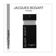 Jacques Bogart Silver Scent bottle label, clear branding and quality