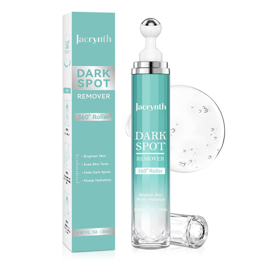 Jacrynth dark spot remover bottle pour showing easy daily application