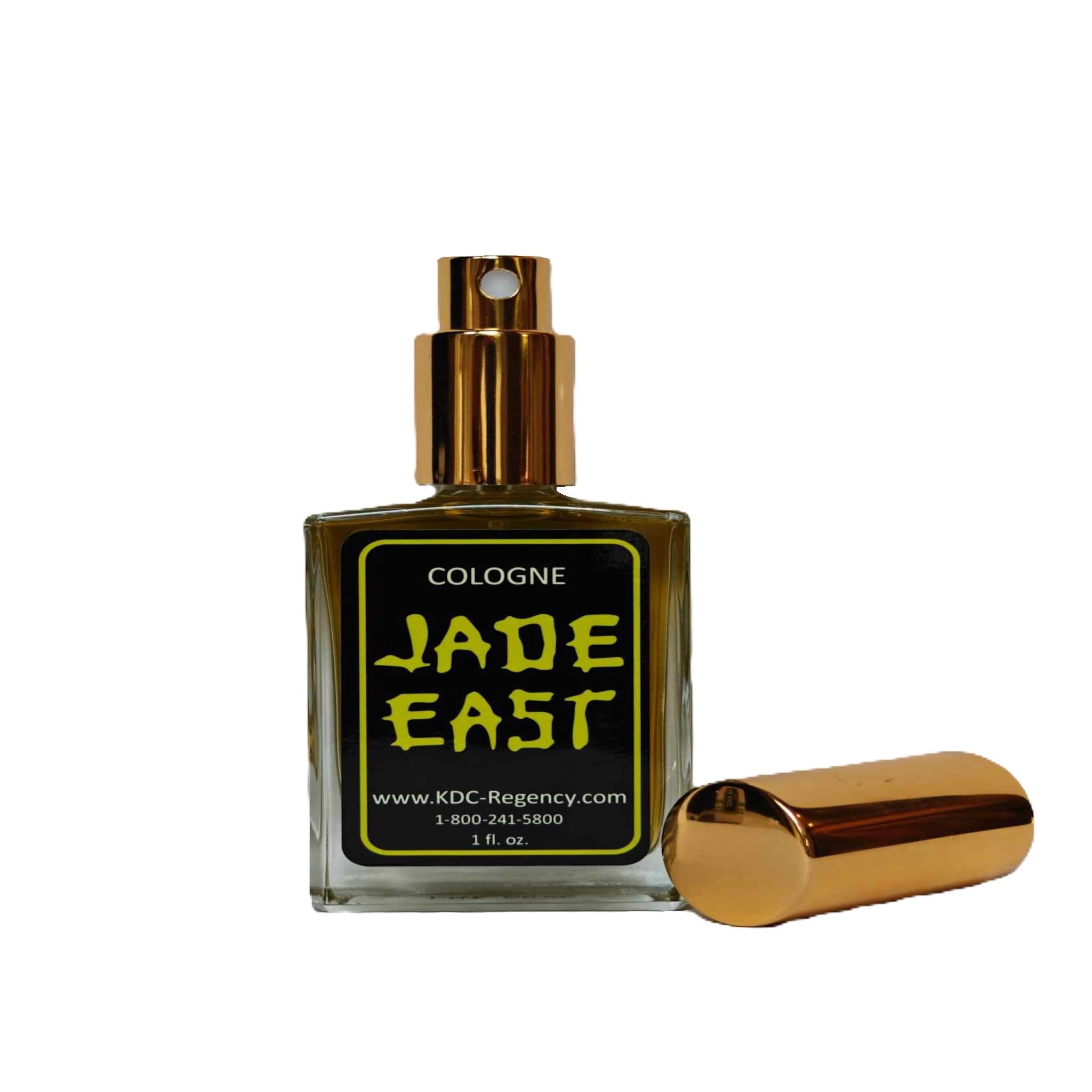 Jade East cologne spray packaging emphasizing portable size for on-the-go