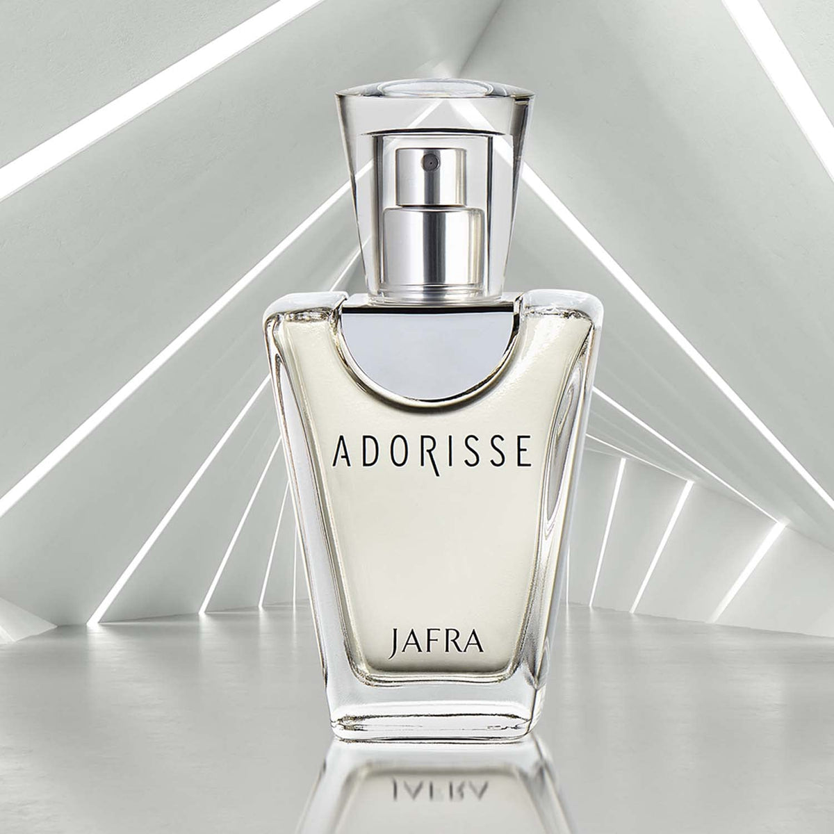 Jafra Adorisse Eau de Parfum bottle front, refined for daily wear.