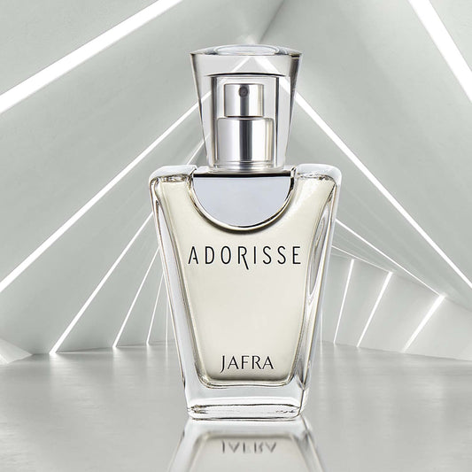 Jafra Adorisse Eau de Parfum bottle front, refined for daily wear.