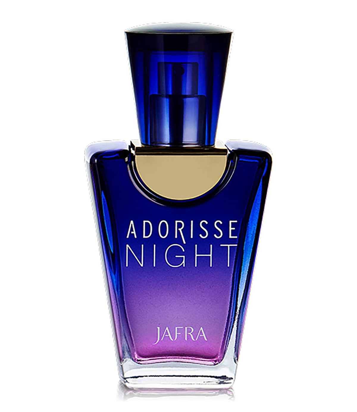 Jafra Adorisse Night bottle front view for evening fragrance; bold and refined.