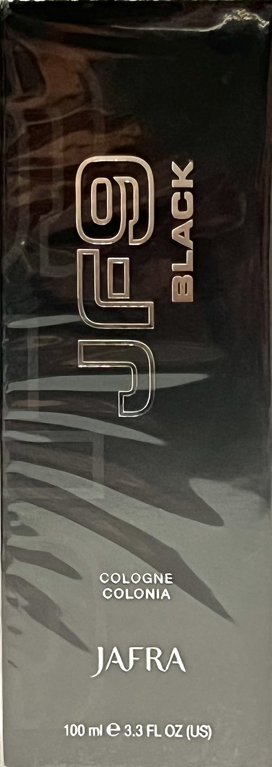JAFRA JF9 Black bottle side view highlighting refined silhouette