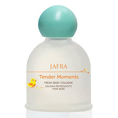 JAFRA Tender Moments Fresh Baby Cologne bottle—gentle floral scent for delicate skin.
