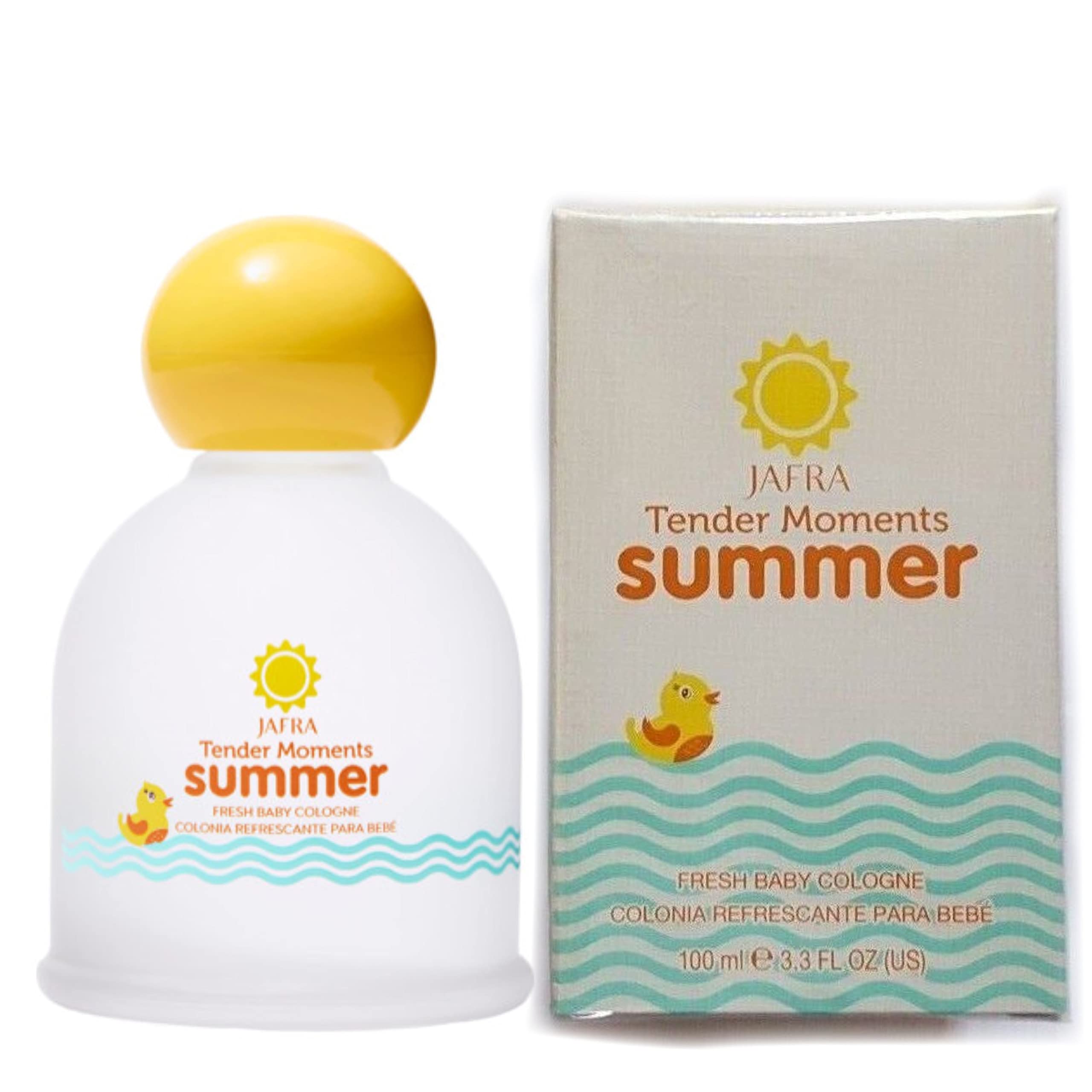JAFRA Tender Moments Summer Fresh Baby Cologne brand label highlights a family-friendly scent
