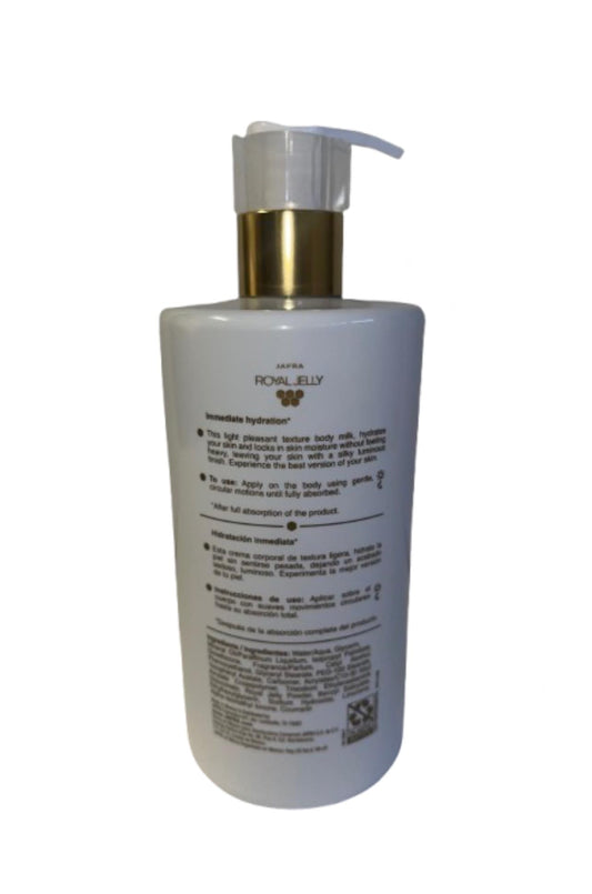 JafraRoyal Royal Jelly Body Complex texture close-up suggesting creamy, nourishing application