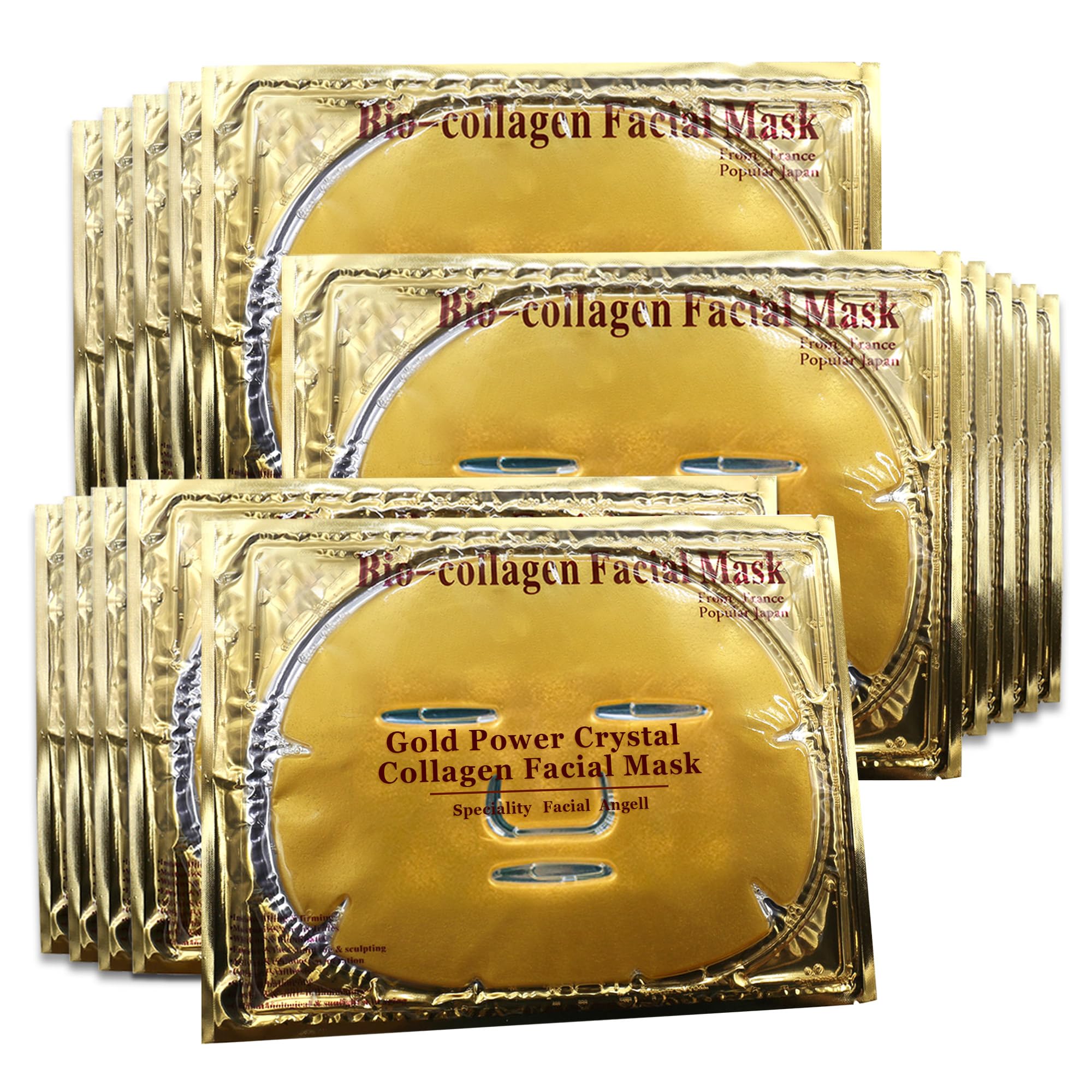 Jakuva 24k gold gel facial mask close-up for luxurious hydration.