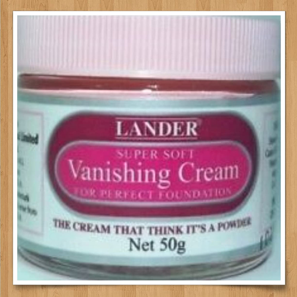 Jamaican Lander Vanishing Cream bottle front for a lightweight, cool base