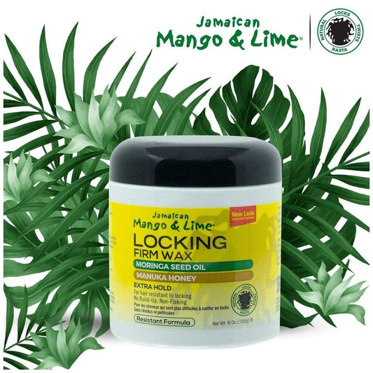 Jamaican Mango Lime locking firm wax back view shows packaging and long-lasting hold