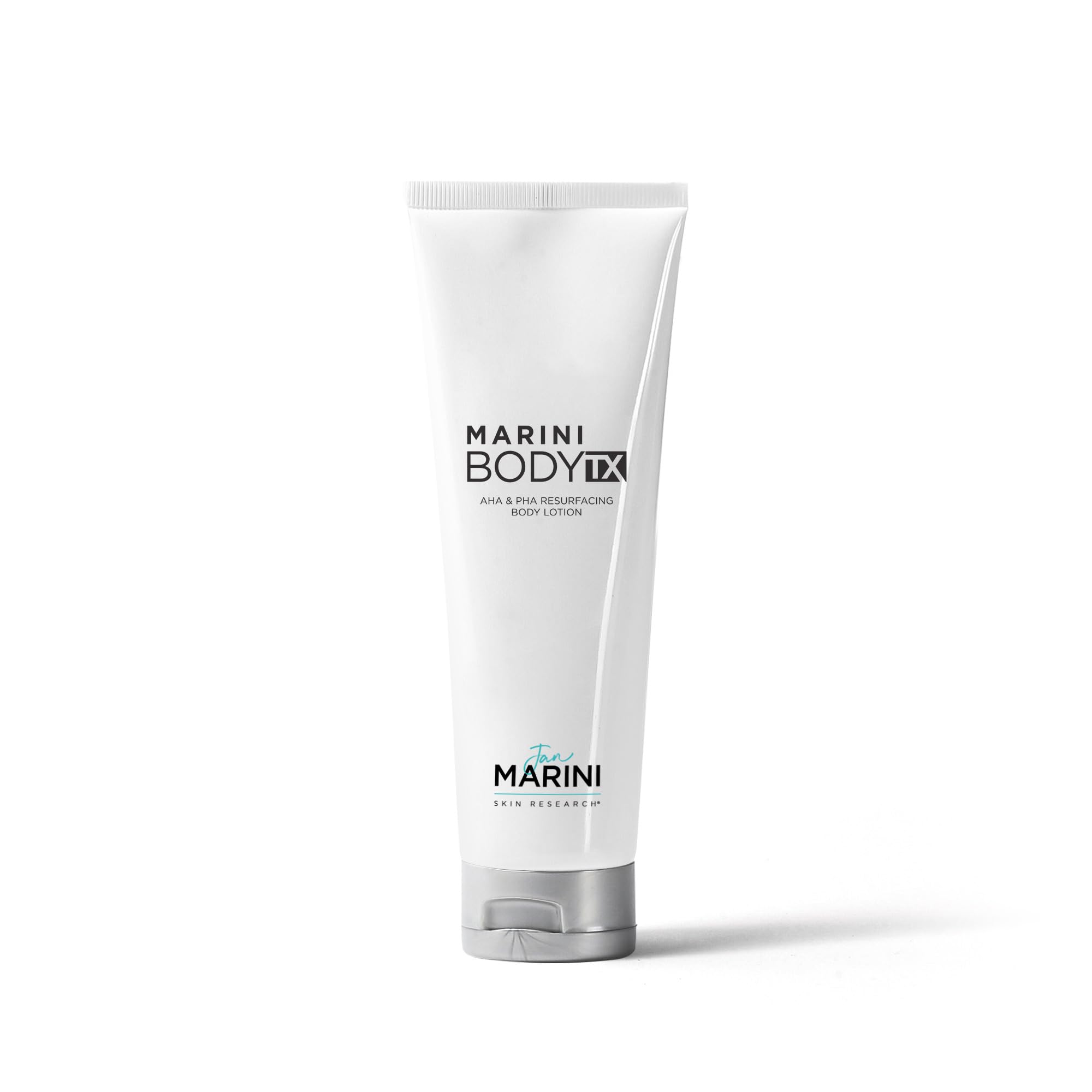 Jan Marini BodyTx bottle front, showcasing resurfacing treatment for smooth, radiant skin