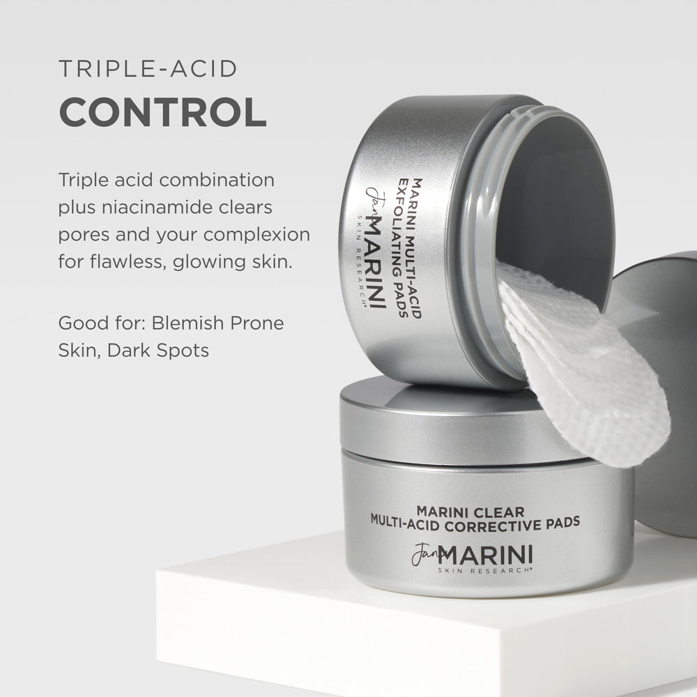 Marini Clear box display on shelf for at-home acne care routine