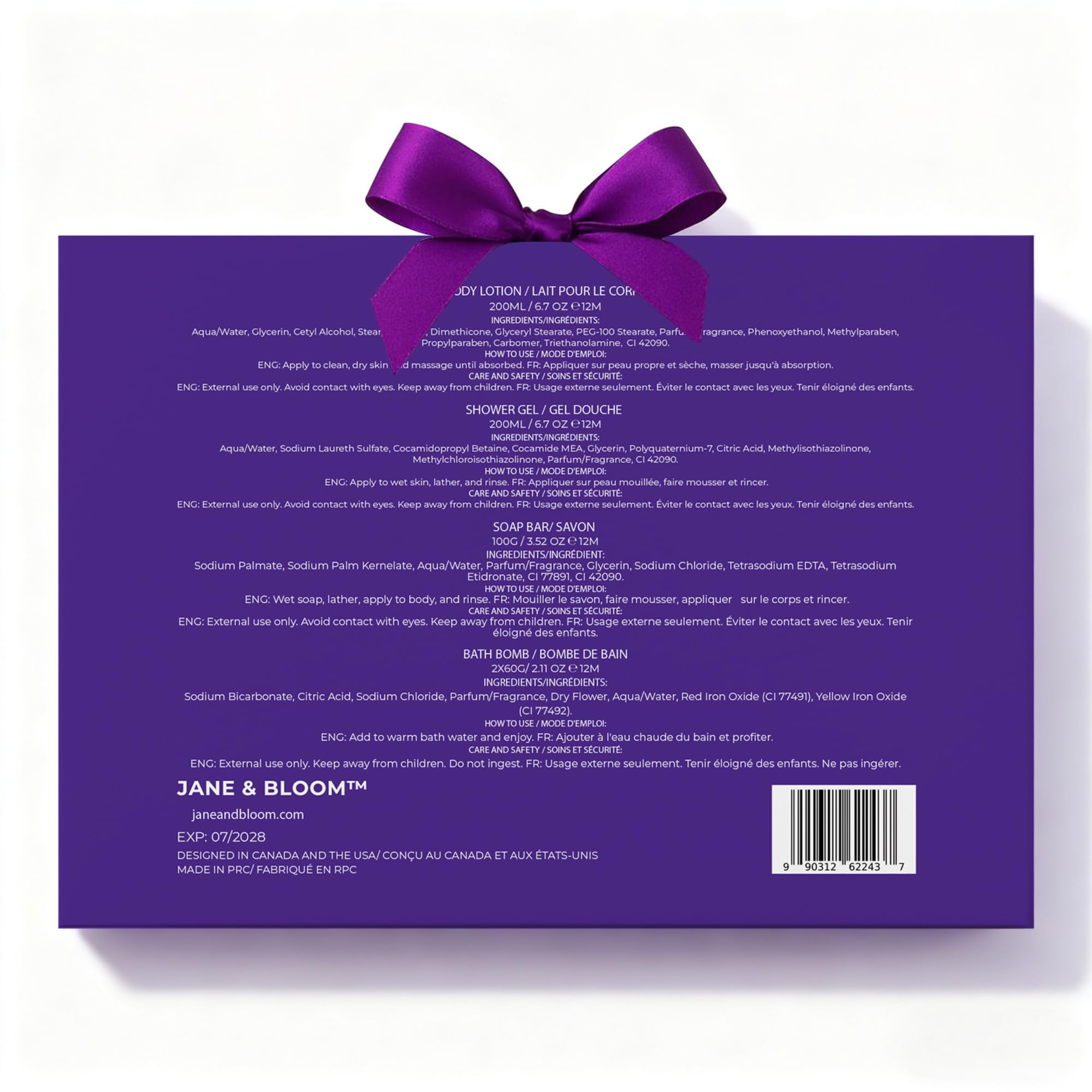 Lavender and bergamot aroma creates a calming spa-like atmosphere.