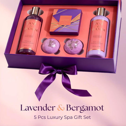 Jane & Bloom Lavender & Bergamot Shower Gel bottle ready for refreshing showers.