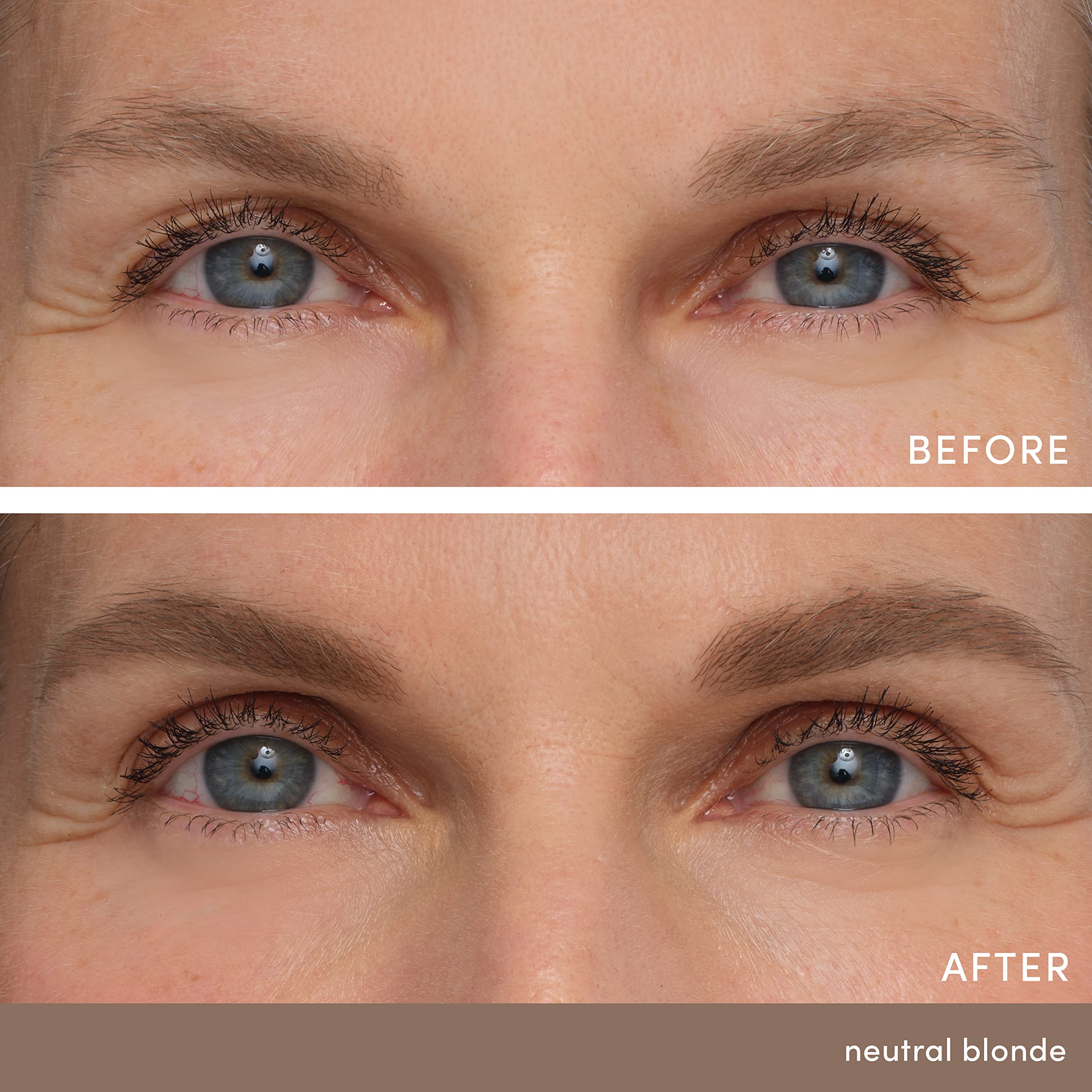 Close-up of Jane Iredale PureBrow Brow Gel Neutral Blonde on brows
