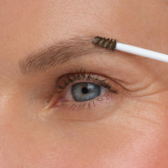 Jane Iredale PureBrow brow gel applied to brows for soft hold and texture