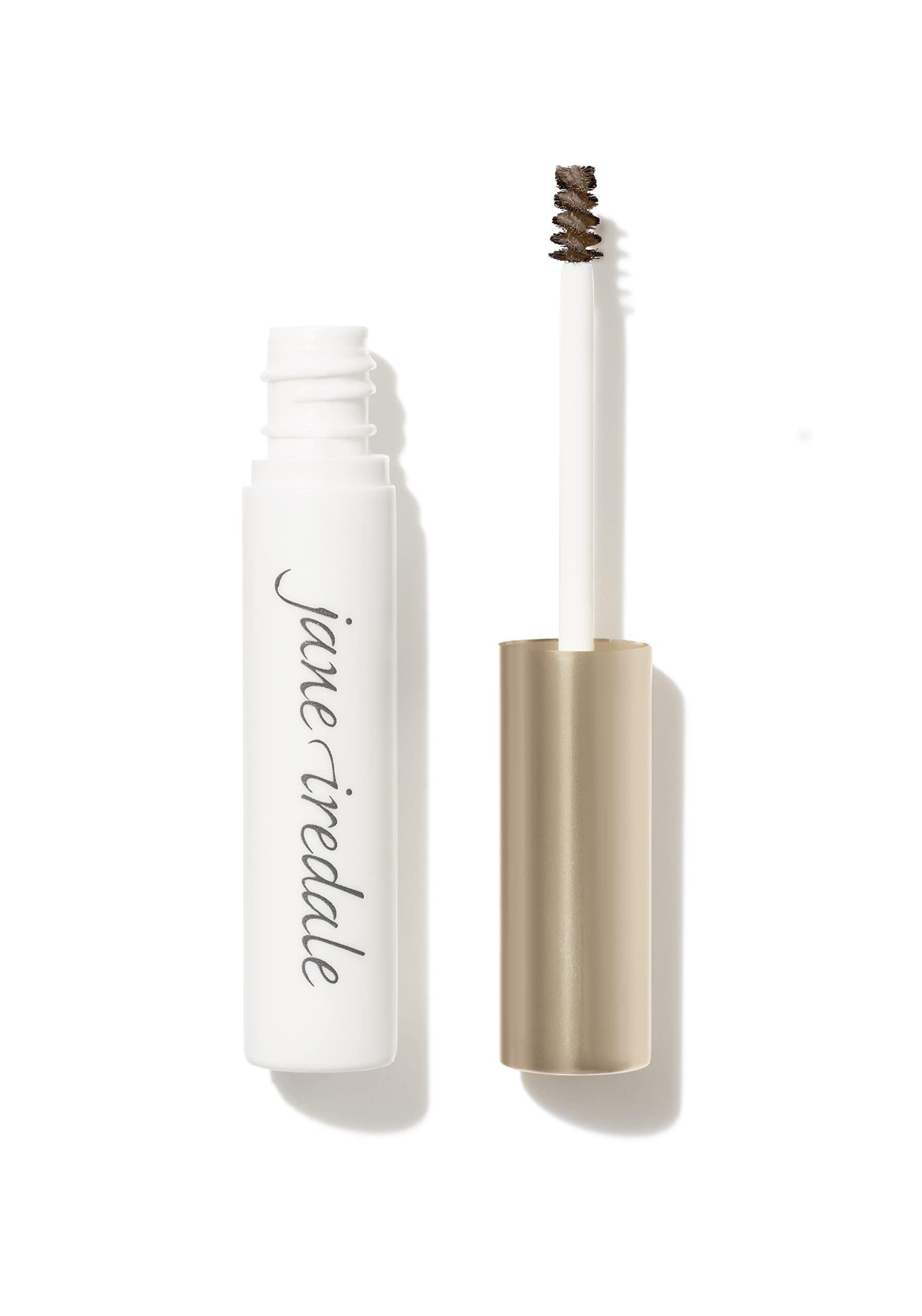 Jane Iredale PureBrow brow gel packaging shows compact, portable design for storage
