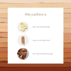 Jane Iredale PureMatch 16W soft-matte finish promotes undetectable coverage on skin.