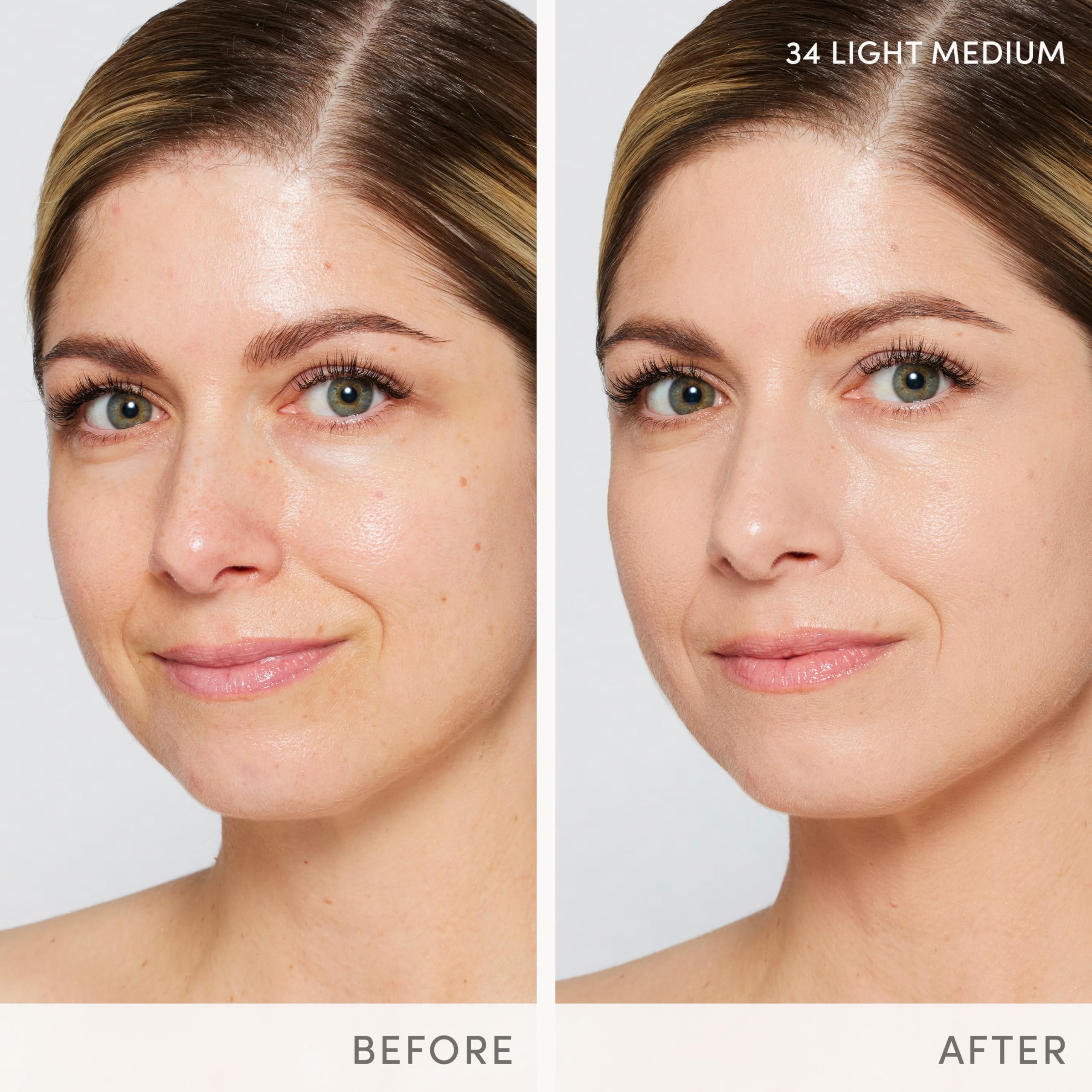 Jane Iredale Skintuition liquid texture swatch shows buildable medium coverage.