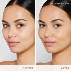 Jane Iredale Skintuition shade 38 light-medium swatch demonstrates easy real-match.
