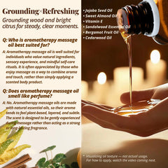Janicorn sandalwood bergamot massage oil glides smoothly on skin for comfort
