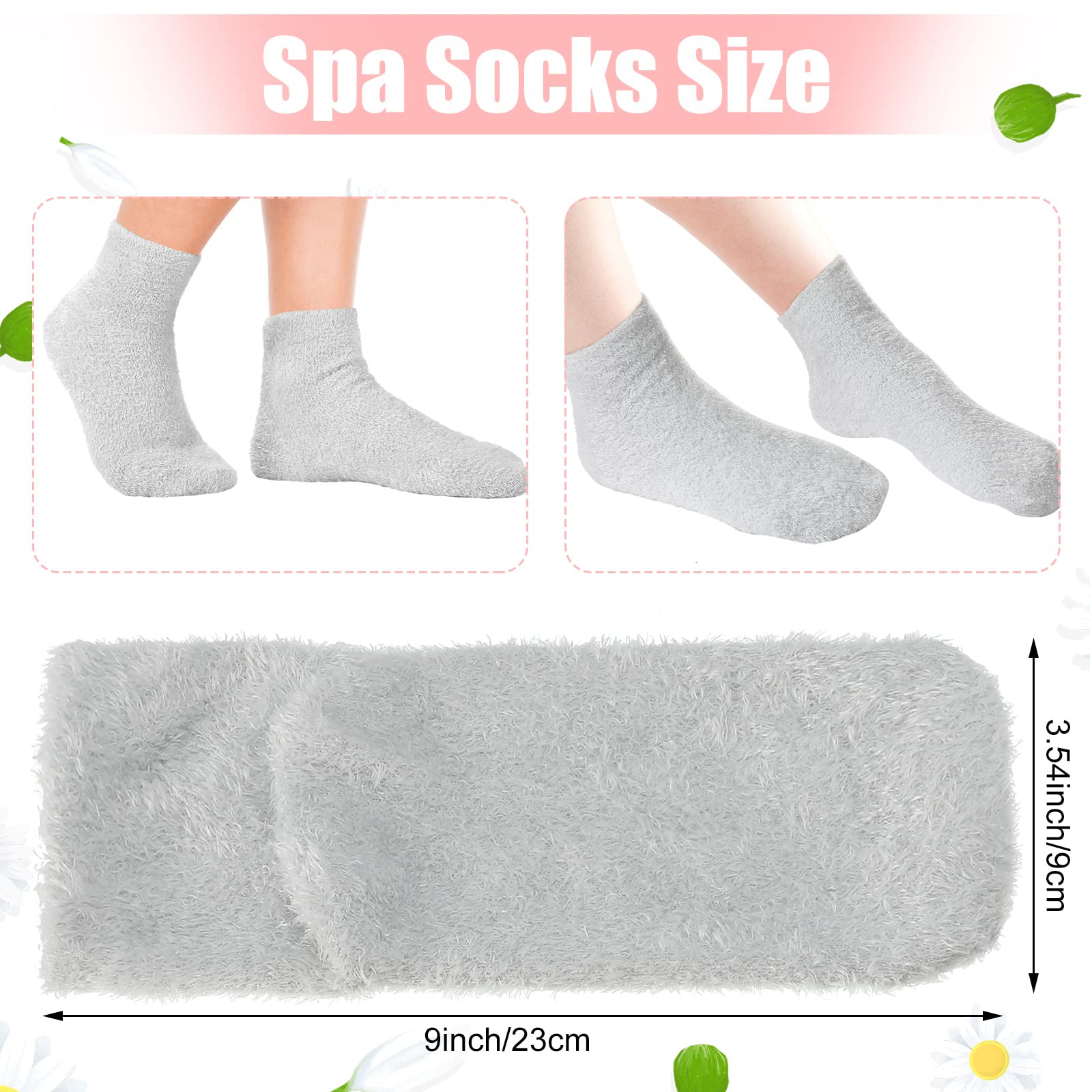Janmercy Aloe Socks gray close-up with grip sole for non-slip indoor wear.