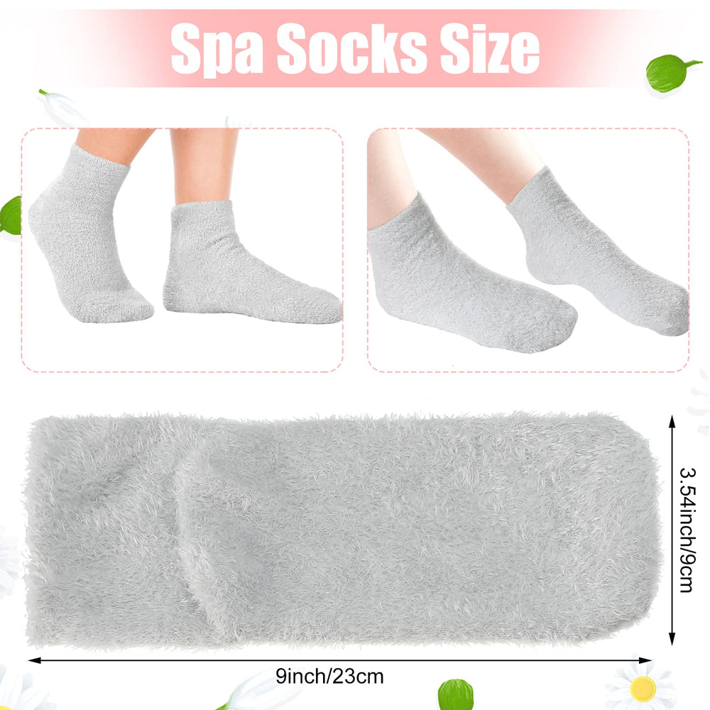 Janmercy Aloe Socks gray close-up with grip sole for non-slip indoor wear.