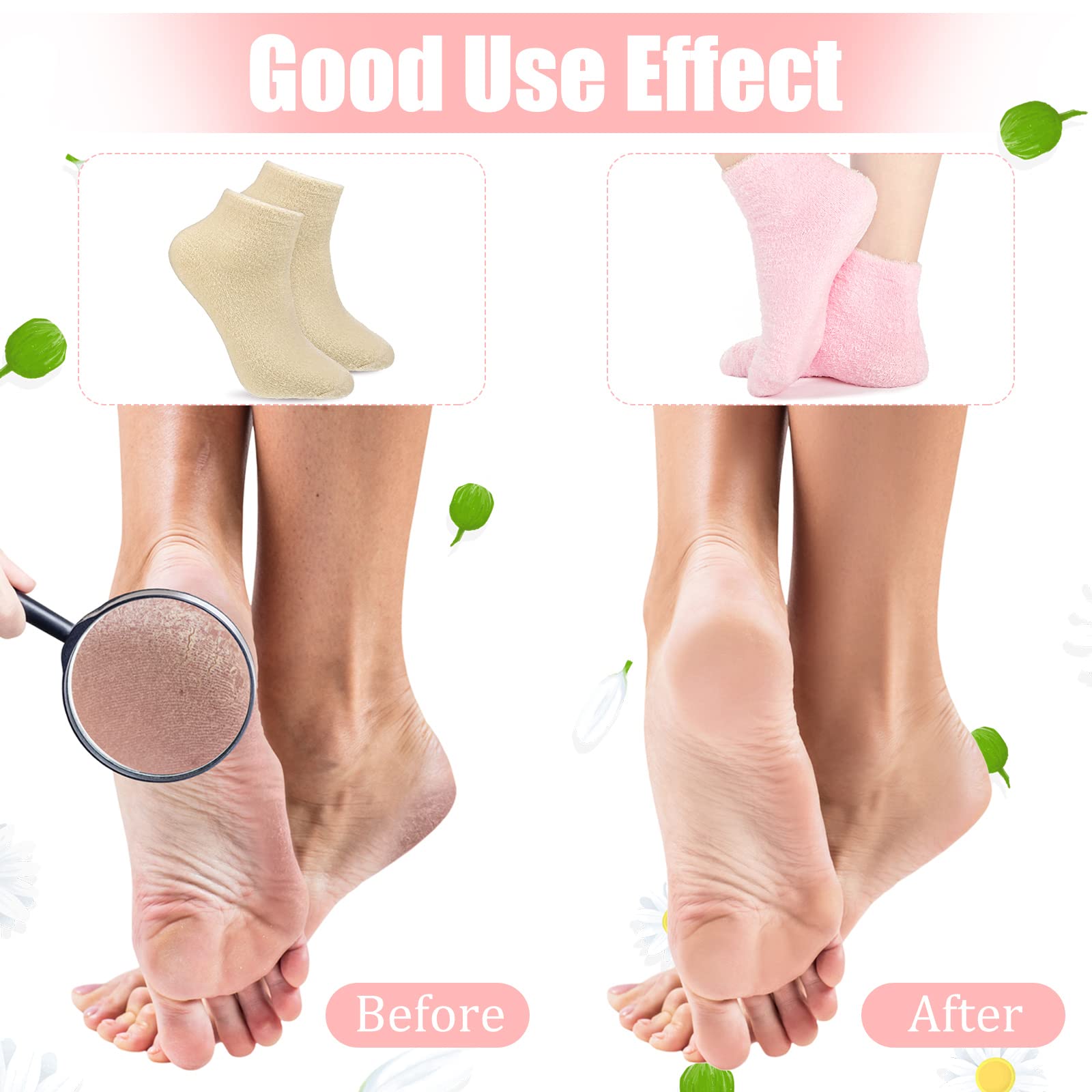 Janmercy Aloe Socks non-slip bottom illustrating stable traction during lounge time.