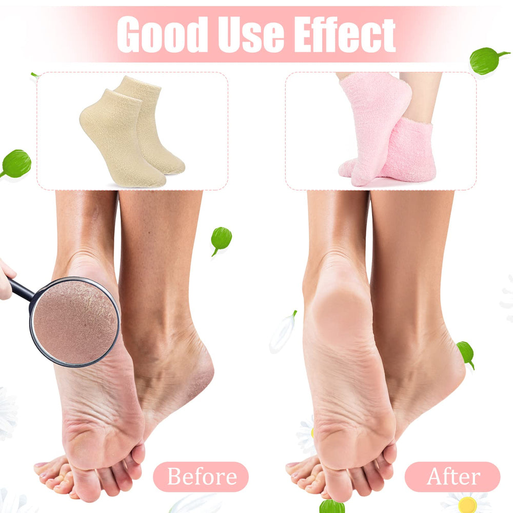 Janmercy Aloe Socks non-slip bottom illustrating stable traction during lounge time.