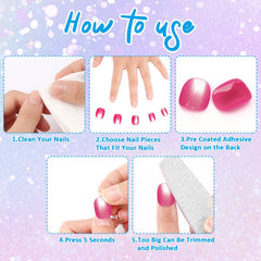 JANYUN pre-glued nails offering durable, easy-wear design