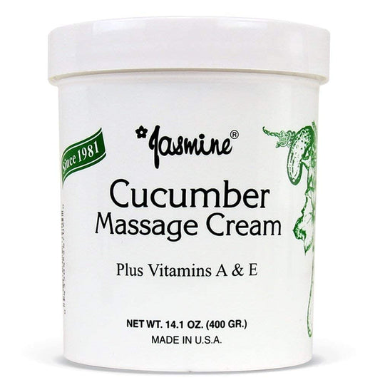 Jasmine Cucumber Massage Cream for face and body; deeply moisturizes and calms skin.