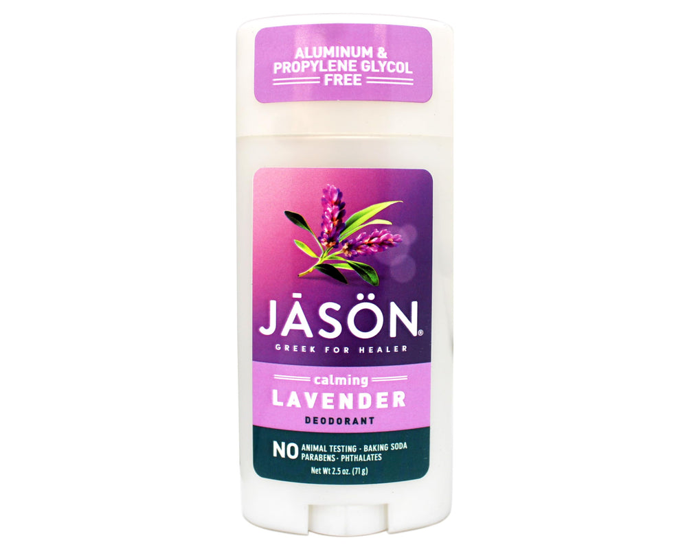 JĀSÖN Calming Lavender Deodorant Stick twist application showing smooth, even glide