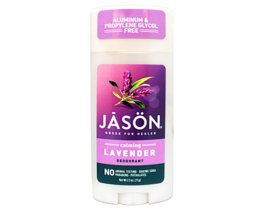 JĀSÖN Calming Lavender Deodorant Stick twist application showing smooth, even glide