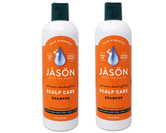 Jason Dandruff Relief shampoo bottle front, 12oz, ready for daily scalp care.