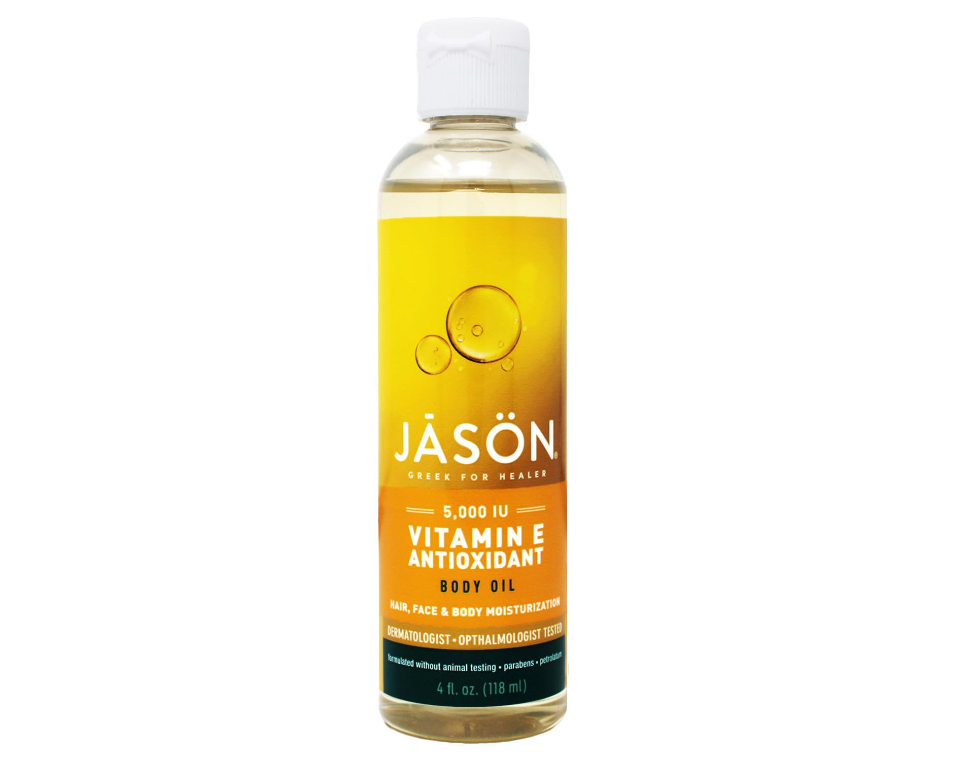 Jason Vitamin E Oil texture on skin highlighting easy blending