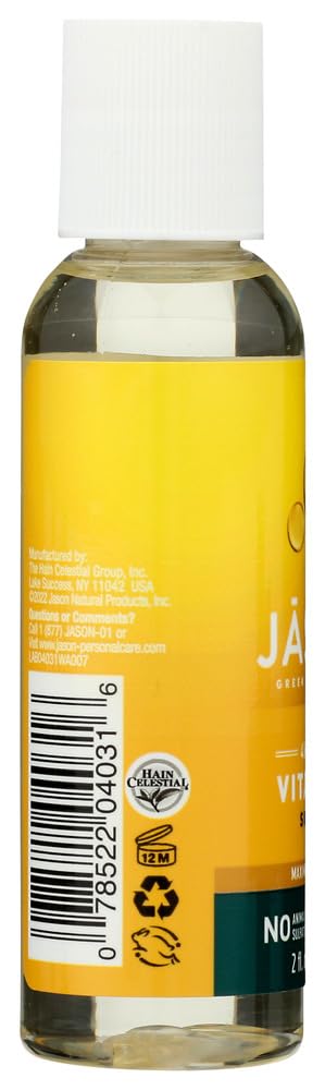 Jason Vitamin E Oil two-ounce packaging shown for quick application benefits.