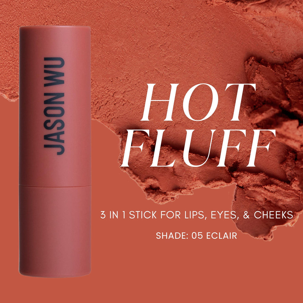 Jason Wu Hot Fluff compact demonstrates 3-in-1 versatility for lips, cheeks, and eyes