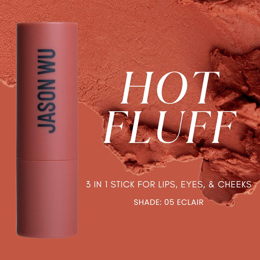Jason Wu Hot Fluff compact demonstrates 3-in-1 versatility for lips, cheeks, and eyes