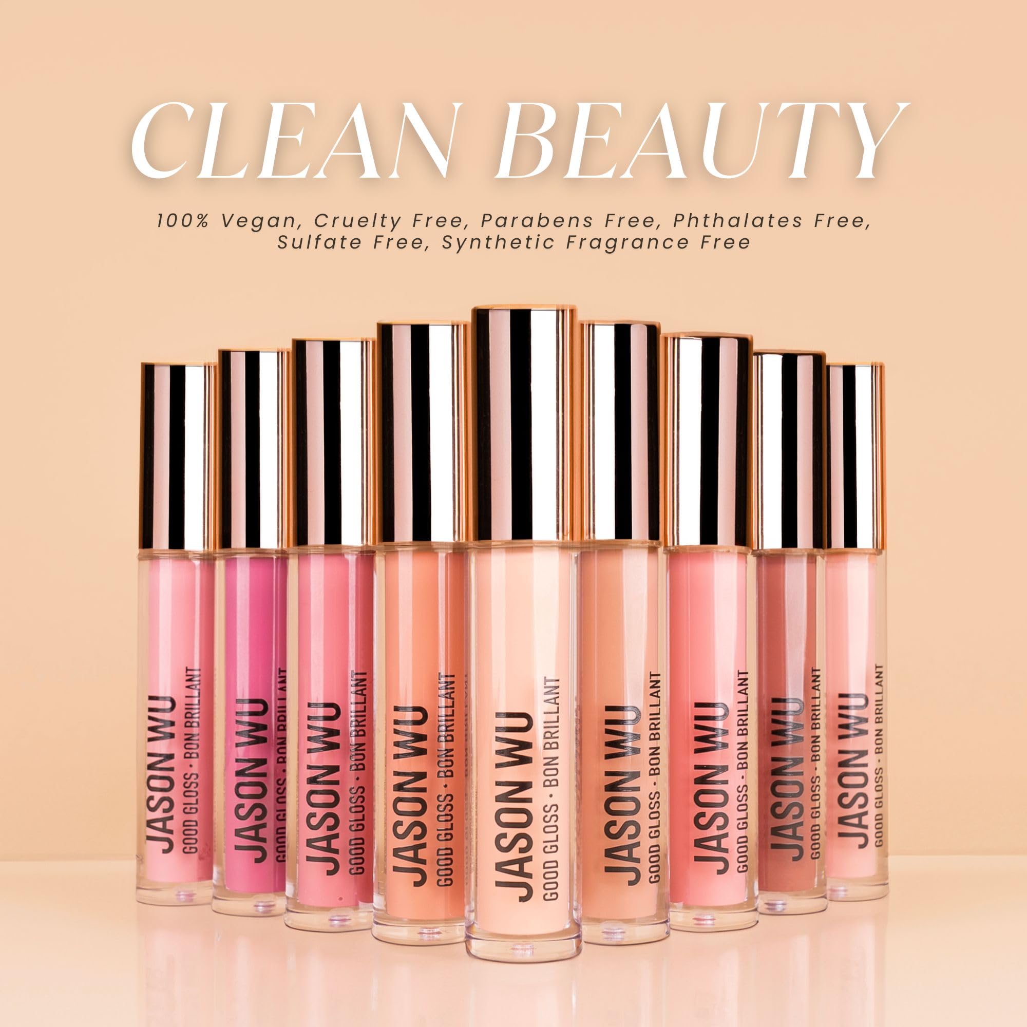 Jason Wu Good Gloss Raspberry Sorbet on lips delivers moisture and shine.