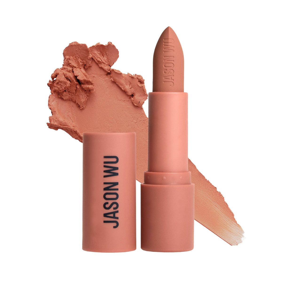 Jason Wu Hot Fluff lipstick swatch showing creamy matte finish.
