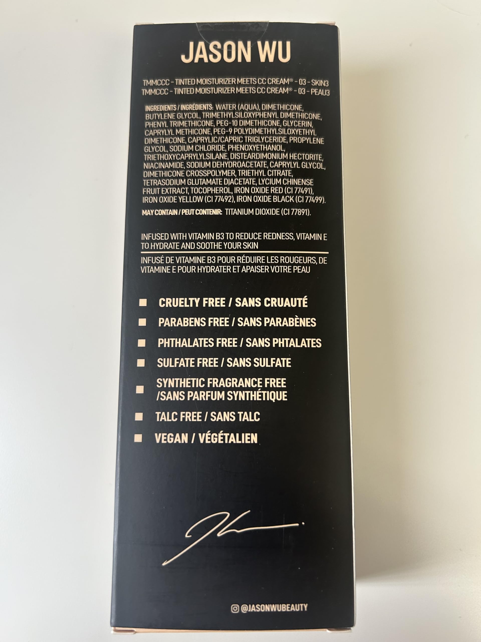 Jason Wu 30ml tube detail highlighting compact size