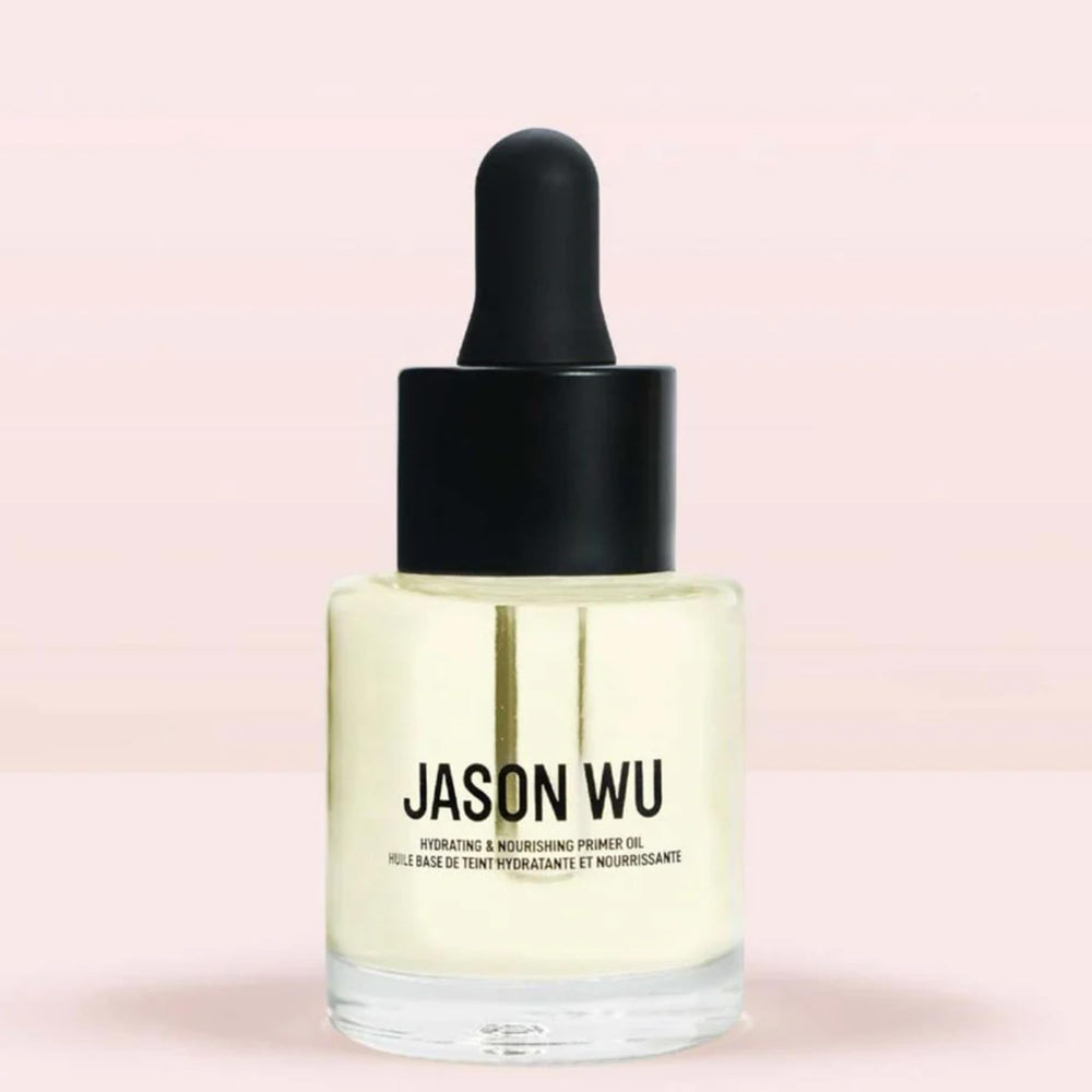 Satin glow finish on skin after Wu-Prime Primer Oil