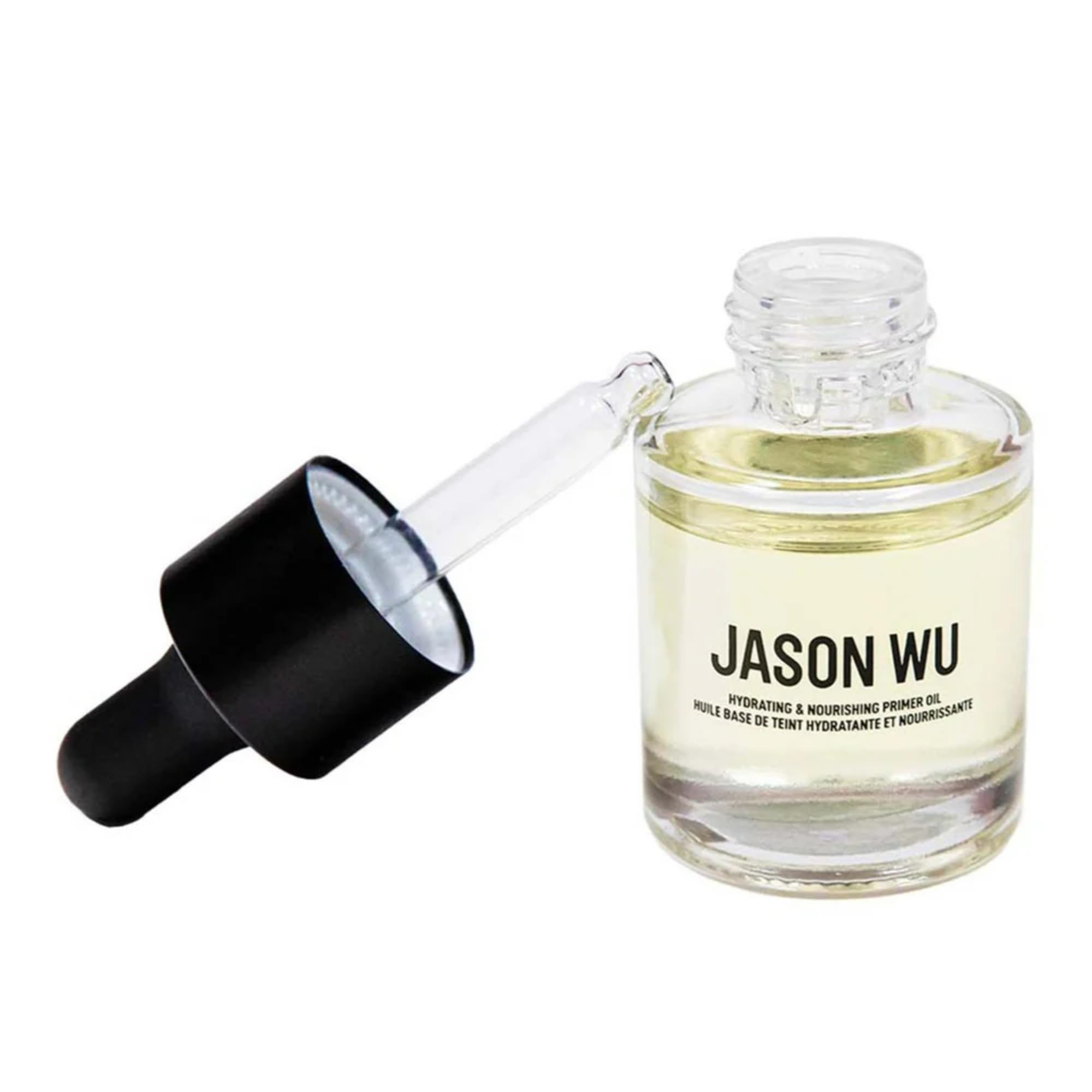Texture application preview of Wu-Prime Primer Oil blending into skin