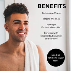 JAXON LANE Bro Mask hydrogel patches close-up showing cooling texture.
