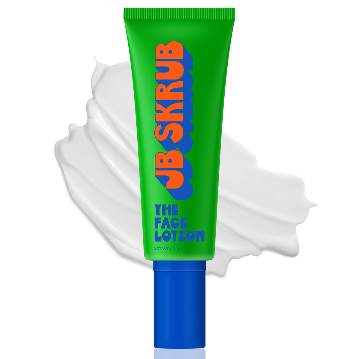 JB SKRUB The Face Lotion bottle highlighting fragrance-free hydration for youth