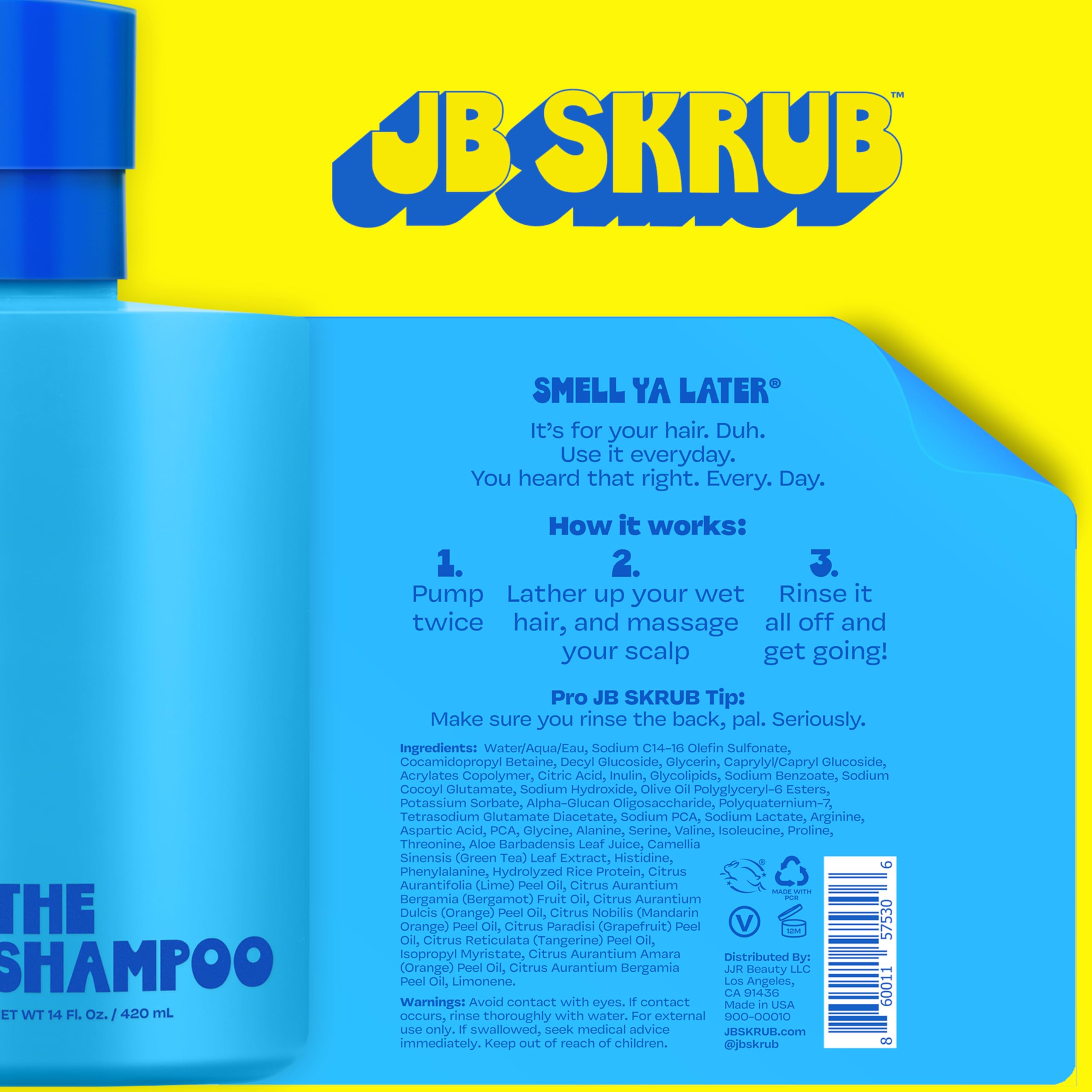 JB SKRUB Kids Shampoo with green tea balance for refreshed hair
